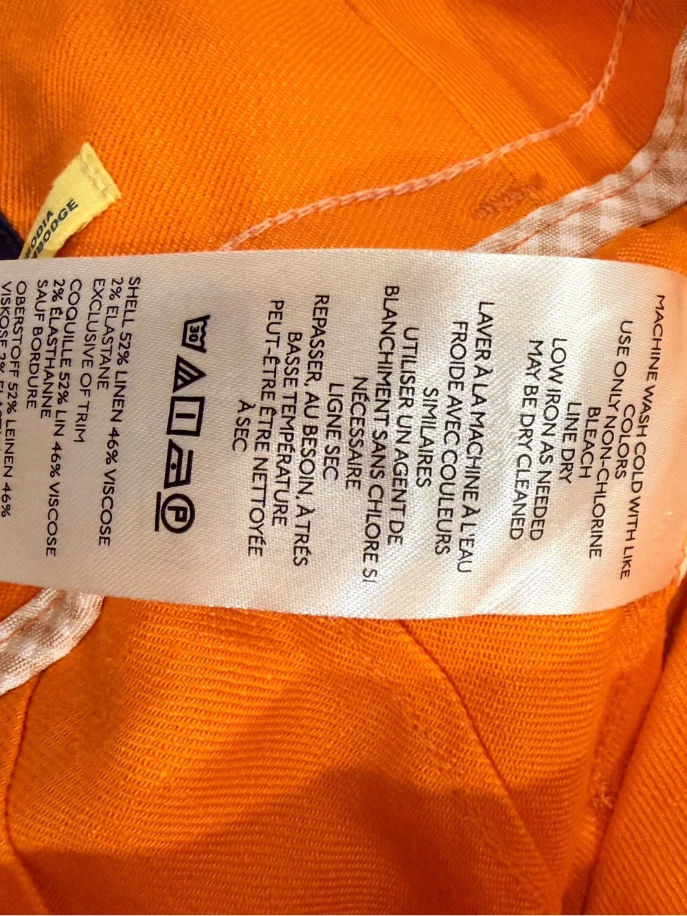 Maeve High-Waist Patch Pocket Shorts — Bright Orange